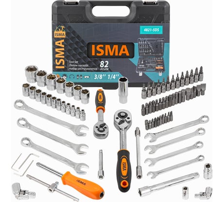 Набор инструментов ISMA 82 пр. -4821-5DS-м(52674) ISMA-4821-5DS(52674)