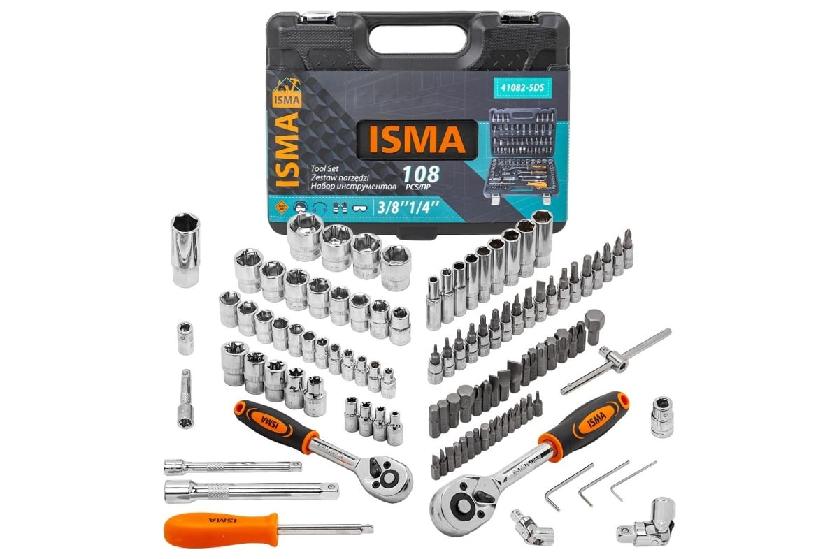 Набор инструментов ISMA 108 пр. ISMA-41082-5DS-м(52673) - выгодная цена ...