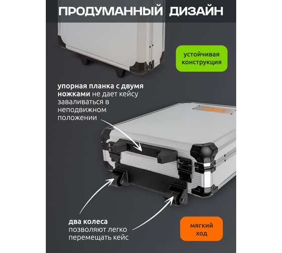 Набор инструментов ISMA в пластиковом кейсе (186 предметов) ISMA-ISMA186-3(57361)