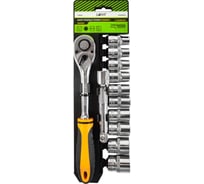 Набор 6-гранных торцевых головок с трещоткой Pobedit 1/2", 12 предметов 2849303