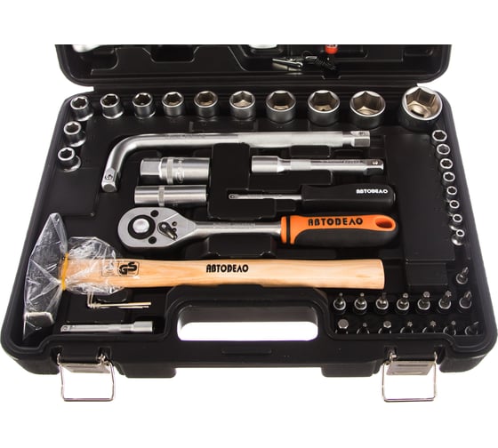 Набор инструмента АвтоDело 1/2" DR 1/4" DR 64 предмета 39860 13418