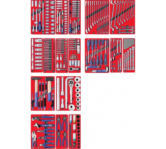  инструментов для тележки МАСТАК ЭКСПЕРТ 17 ложементов, 323 .