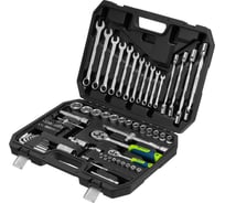 Набор инструментов СИБРТЕХ 1/2", 1/4", пластиковый кейс 89 предметов 13396