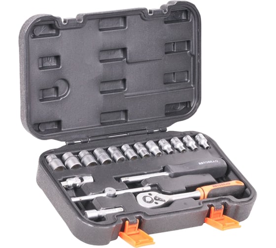 Набор торцевых головок АвтоDело 1/4" DR 17 предметов 39917 13700