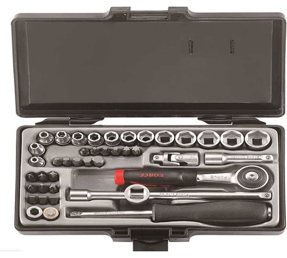 Набор 6-тигранных головок с приспособлениями 42 предметов FORCE 2421F 1