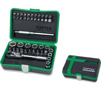 Набор головок TOPTUL MINI 1/4" 6 гранные, 45 предметов GADW4501