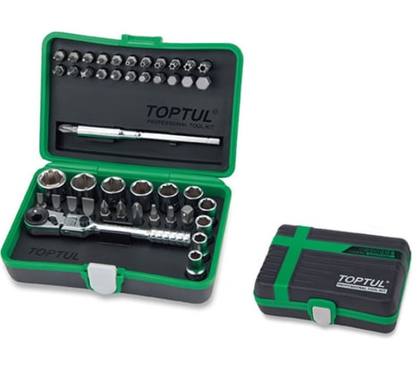 Набор головок TOPTUL MINI 1/4" 6 гранные, 45 предметов GADW4501