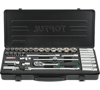 Набор головок TOPTUL 3/8" 6-24 мм, 6 гранные, металлический кейс, 35 предметов GBB3514