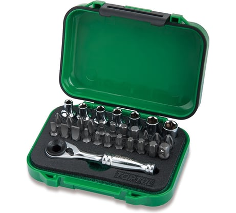 Набор головок и бит TOPTUL MINI 1/4" 30 предметов GABW3001