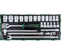 Набор-сет головок с принадлежностями TOPTUL 25 предметов GTB2504