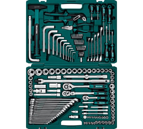 Универсальный набор инструмента KRAFTOOL Extrem-142 142 предм. (1/2"+3/8"+1/4") 27889-H142