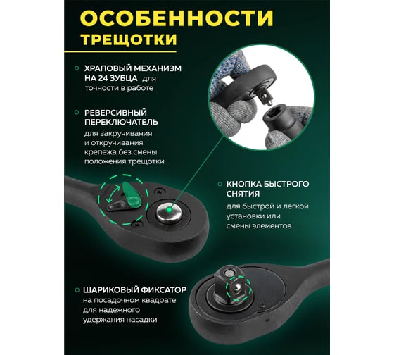 Набор инструментов Rockforce 24пр. 1/2" ( 6гр) RF-4245B-5MPB(57603)