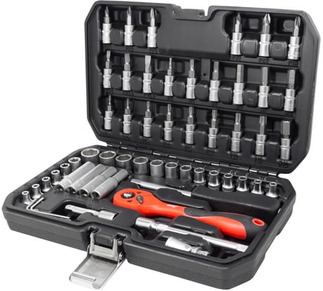 Набор инструментов Disen 1/4" 6 гранные, 4-14 мм, Е4-Е10, 56 предметов DS-2571-5(50776)