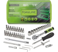 Набор инструмента ForsLine 1/4" 6-гранные, 4-14 мм, 46 предметов FL-2462-5(52221)