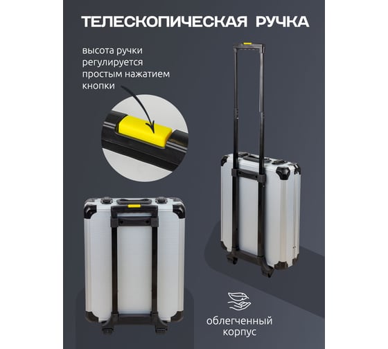 Набор инструментов WMC TOOLS "Дорожный кейс" 1/4", 1/2" 6-гранные, 4-30 мм, 186 предметов WMC-WMC186-3(57357)
