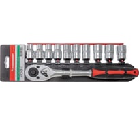 Набор торцевых головок с трещоткой на 1/2" СТАНКОИМПОРТ 10-19 мм НАБ.12.03.11-6