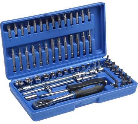 Автомобильный набор инструментов в кейсе ТУНДРА CrV, 1/4", 59 предметов 881873