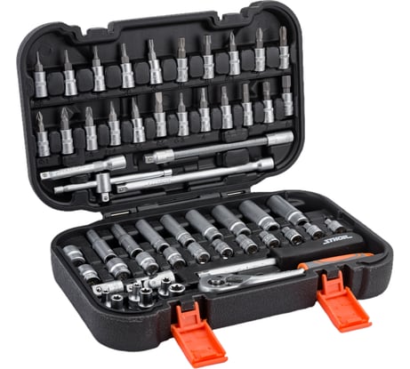 Набор инструментов STHOR 1/4 56 предметов пластиковый кейс 58643