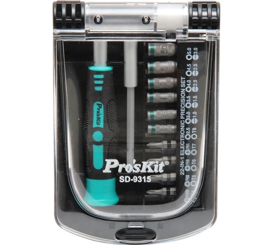 Прецизионная отвертка ProsKit в наборе с насадками 22шт. SD-9315 С00037161 1