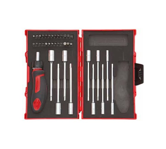 Набор инструментов, T-ручка с трещоткой GEDORE RED 1/4", 37 шт 3300025