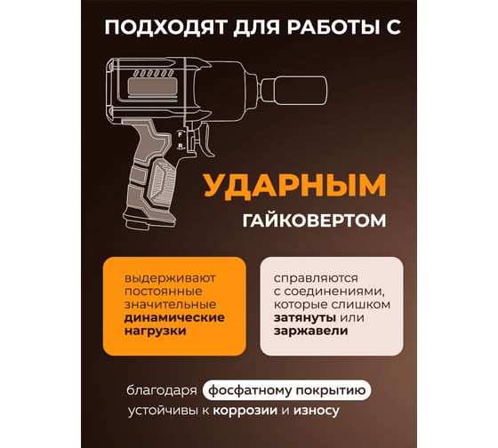 Набор инструментов ударных FORSTIME 26пр. 3/4" (6гр.) FT-68262-5MPB(57688)