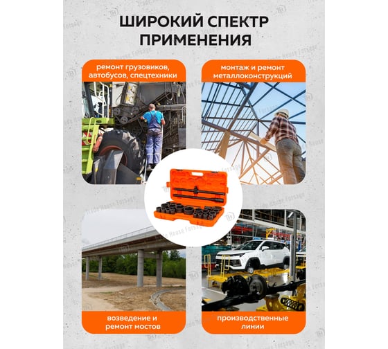 Набор инструментов ударных Partner 26пр. 3/4" (6гр.) PA-68262-5MPB(57956)