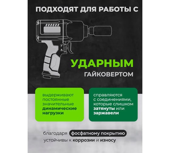 Набор инструментов Forsland ударных 21пр. 3/4" (6гр.) Forsland-6212-5MPB(57869)