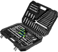 Набор инструментов СИБРТЕХ 1/2", 3/8", 1/4", пластиковый кейс 160 предм. 14172