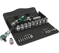 Набор инструмента WERA 8100 SC 9 Zyklop Speed трещотка 1/2, биты, головки, дюймовый, 28 пр. WE-004079