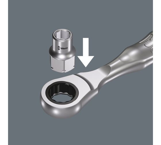 Набор инструмента WERA Kraftform Kompakt Zyklop Mini 2 трещотка 1/4, биты, головки, 6-гр, 27 пр. WE-135918