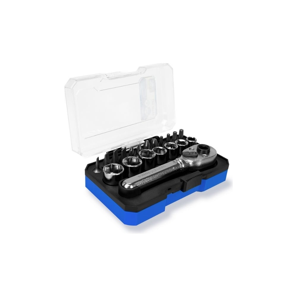 Набор бит vertextools 20 предметов, трещотка, головки 0033-20 ...