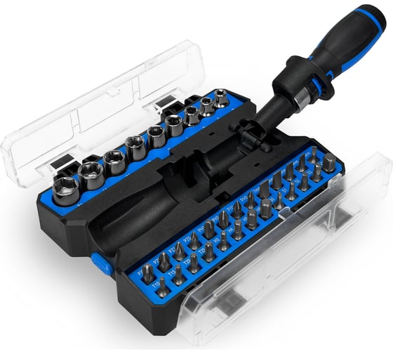 Набор бит vertextools 36 предметов, держатель реверсивный, головки 0033-36