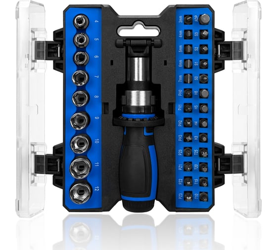 Набор бит vertextools 36 предметов, держатель реверсивный, головки 0033-36