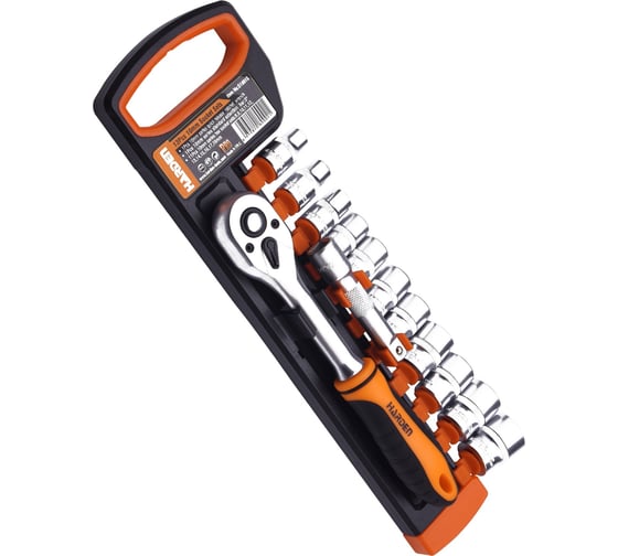 Набор торцевых головок HARDEN CRV 13 пр., 3/8'' с трещоткой 510015 1