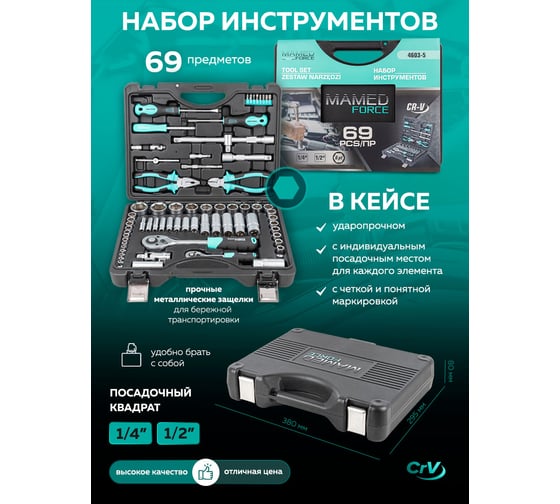 Набор инструментов MAMEDFORCE 69пр MF-4603-5(57724)
