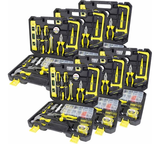 Набор инструментов WMC TOOLS (6 комплектов) 700пр.1/4" (6гр.)(5-13мм,шарнирно-губцевый, биты,отвертки,расходник) WMC-20700 ( 6 K-T )(58584)