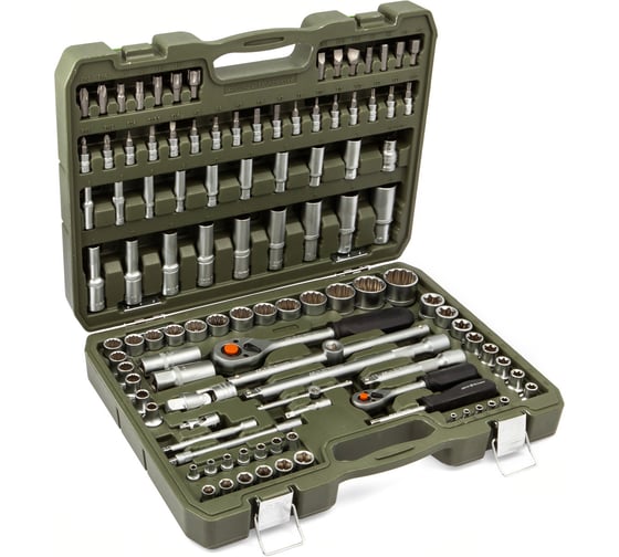 Набор двенадцатигранных головок с принадлежностями Дело Техники 1/4", 1/2" 108 предметов 622808 1