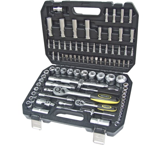 Набор торцевых головок ЭВРИКА 1*4"&1*2", DR, 6-гранный, 94 предмета ER-80094