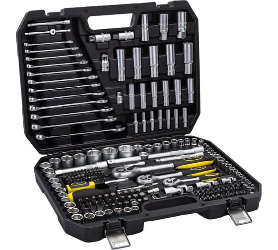 Набор инструмента ЭВРИКА 1*2"&1*4"&3*8", DR, 6-гранный, 216 предмет ER-80216
