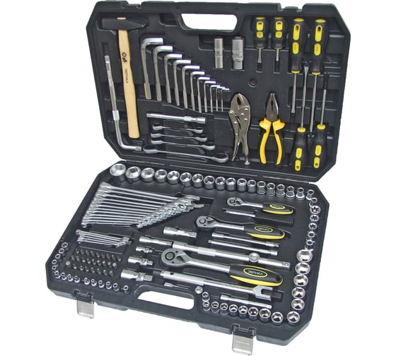 Набор инструмента ЭВРИКА 1/4"&3/8"&1/2", DR, 6-гранный, 142 предмета ER-80142