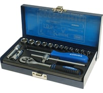 Набор торцевых головок KORUDA KR-2017M DR 6-гранные, 17 предметов, металлический кейс KR-2017M