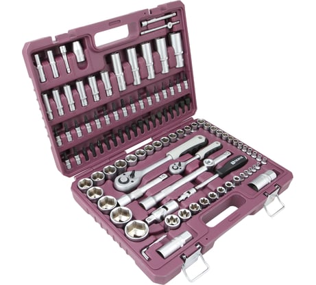 Универсальный набор инструмента THORVIK TS108 1/4, 1/2DR, 108 предметов 054012