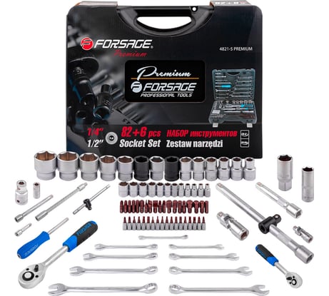 Набор инструментов Forsage PREMIUM 82+6 предмета F-4821-5 PREMIUM(27804)