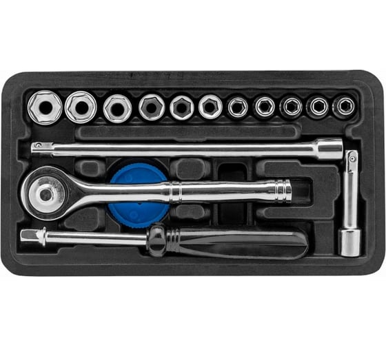 Набор головок с трещоткой Alca 17 шт. Blue 408000