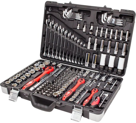 Профессиональный набор инструментов INTERTOOL 1/4 и 3/8 и 1/2, 176 шт., Cr-V ET-7176