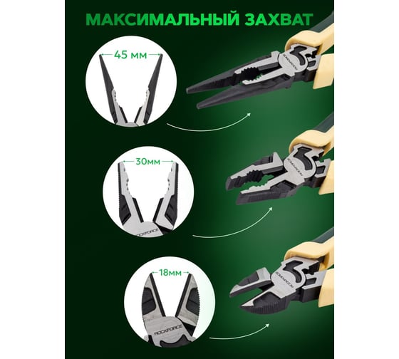 Набор шарниро-губцевого инструмента Rockforce 3пр RF-5034Q(58531)