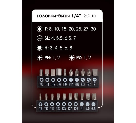 Набор инструментов BaumAuto в пластиковом кейсе (60 предметов) BM-4602-5(58802)