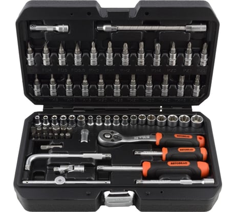 Набор торцевых головок и принадлежностей (1/4"; 66 предметов) АвтоDело 39866 16194