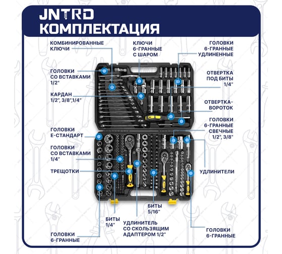 Набор инструментов GOODKING JNRTD 216 предметов J-10216