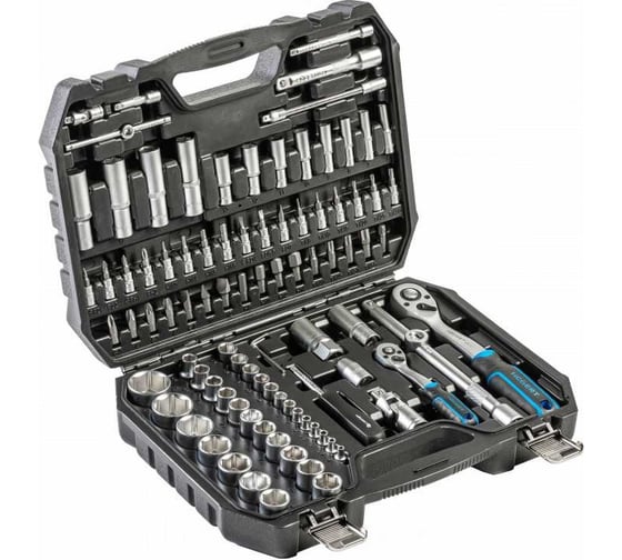 Набор инструментов HOEGERT TECHNIK 95 шт., 1/2",1/4" Черный HT1R226 1